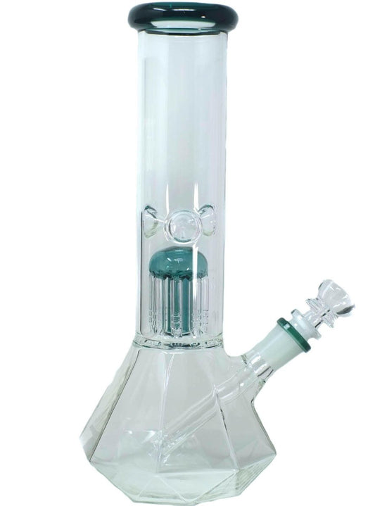 12" Octagon Glass Bong Pipe with Arm Tree Perc - Simple Glass Pipe