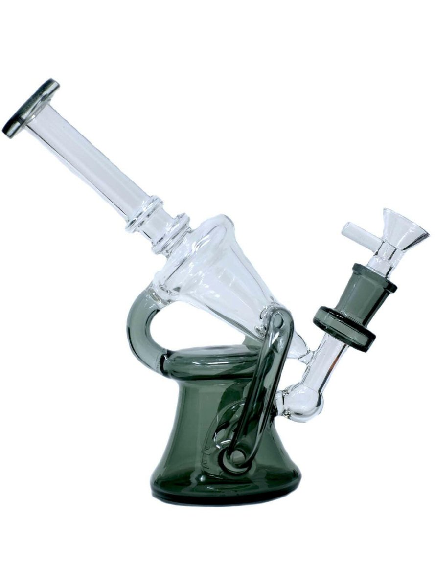 8" Glass Recycler Water Pipe - Simple Glass Pipe