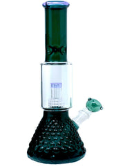 12" Beaker Wide Open Glass Water Bong Pipe