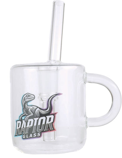 RaptorGlass mini mug bubbler with side handle