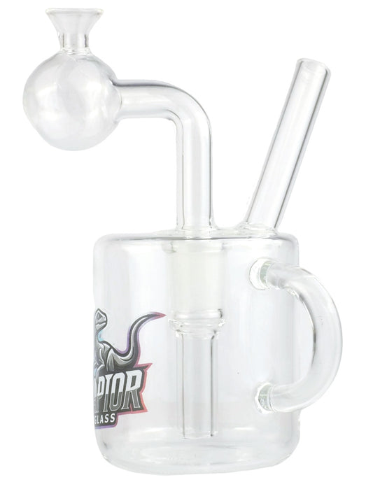 3" Mini Mug Glass Oil Burner Water Pipe