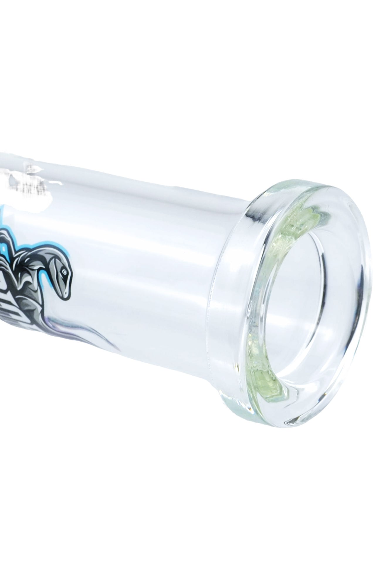 clear RaptorGlass beaker bong side view
