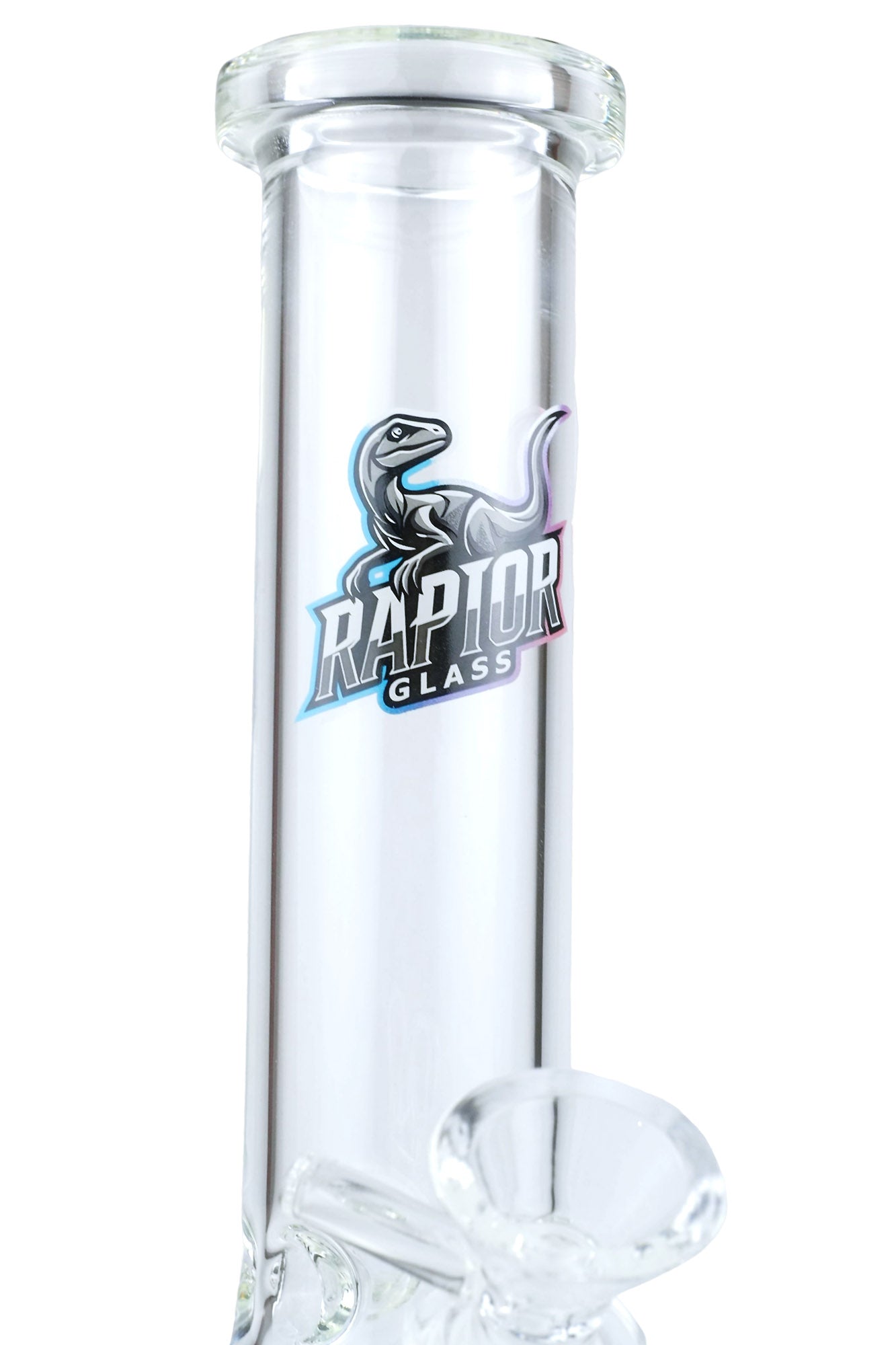 RaptorGlass clear beaker base and straight neck