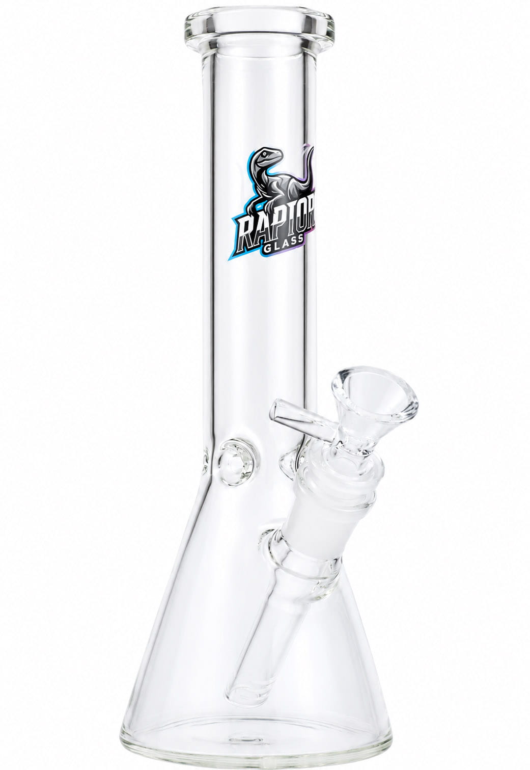 10 inch clear RaptorGlass beaker bong