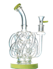 12" Super Vortex Glass Bong Recycler Water Pipe - Simple Glass Pipe