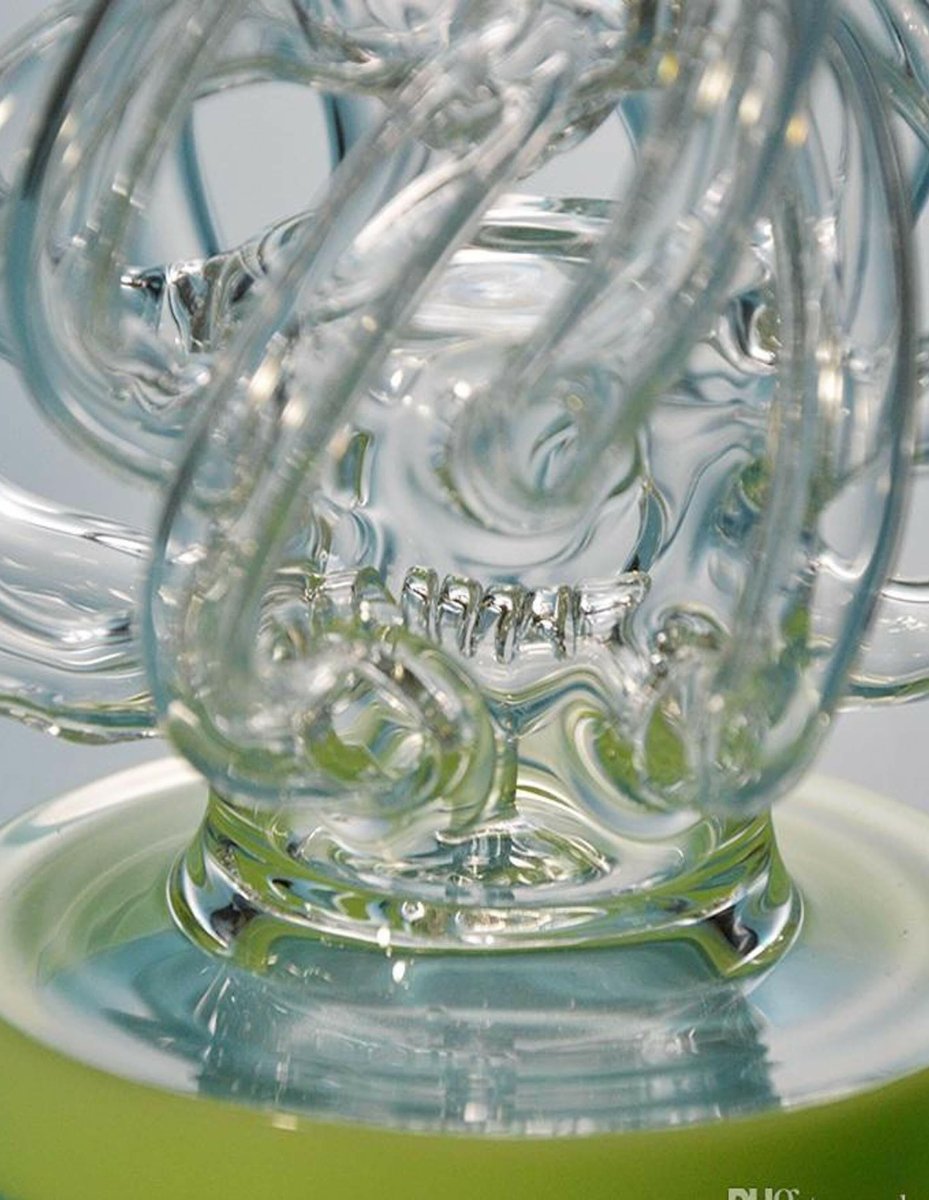 12" Super Vortex Glass Bong Recycler Water Pipe - Simple Glass Pipe