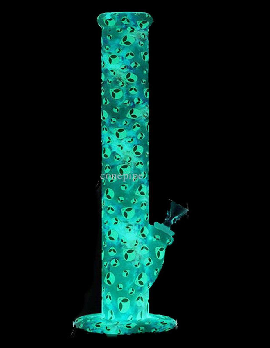 Glow graffiti silicone water pipe alternate graphic