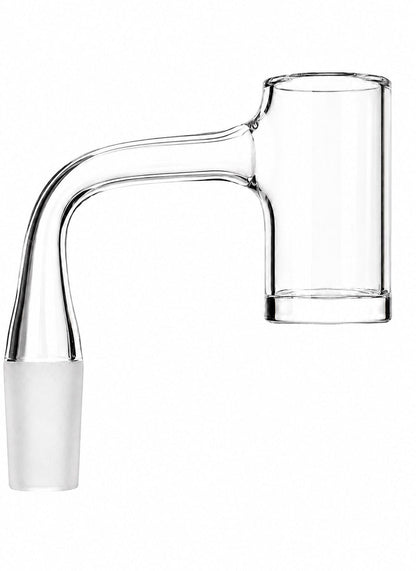14mm quartz flat-top bucket banger with 90-degree male joint