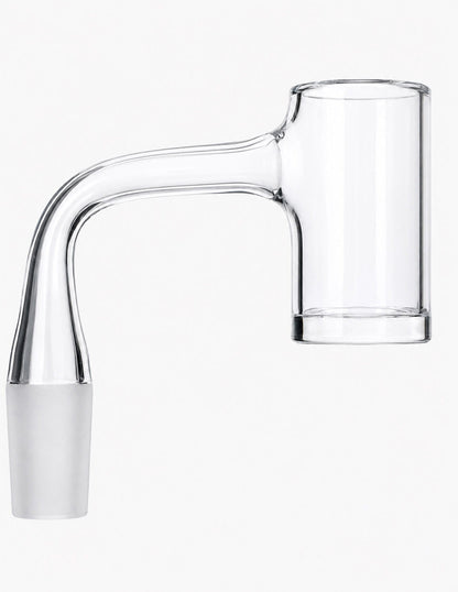 Clear 14mm quartz bucket banger side view