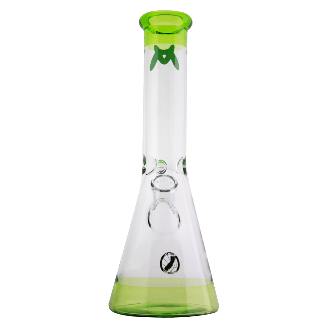 Maverick Glass ooze-color beaker bong detail