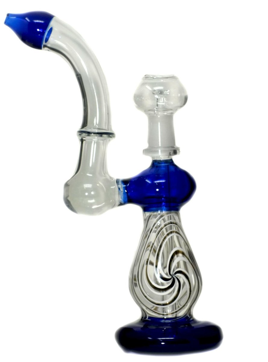 9" Glass Bubbler Water Pipe - Simple Glass Pipe