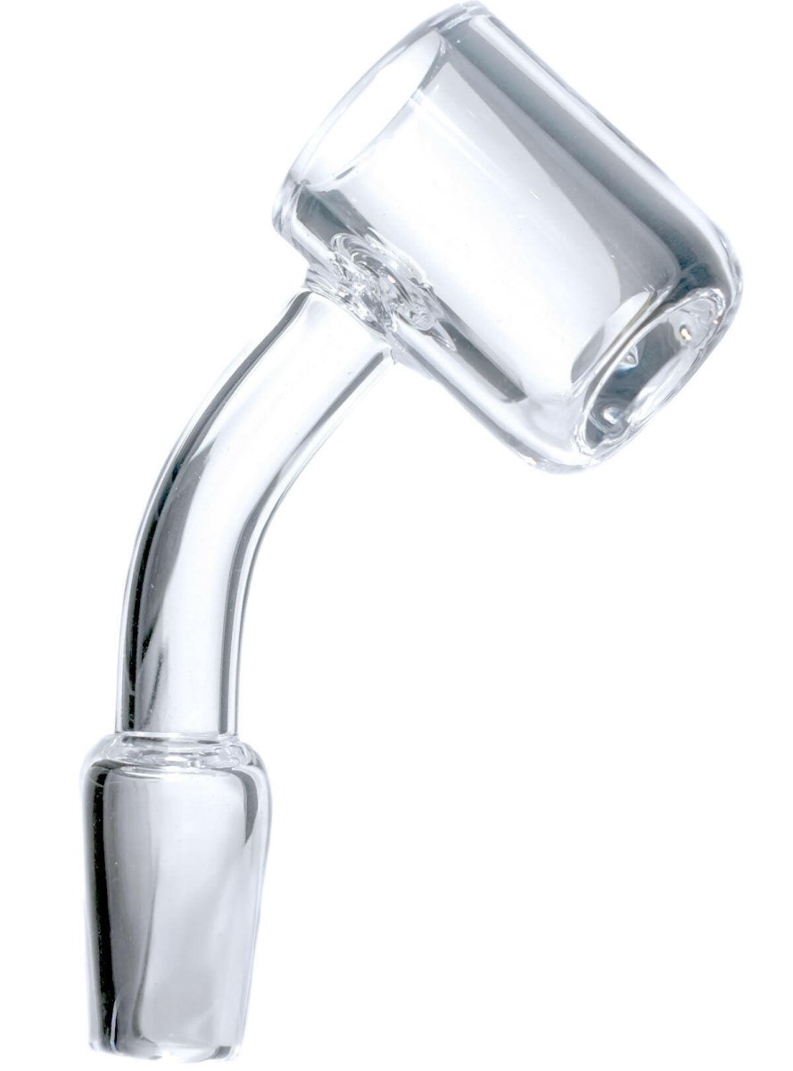 Clear 45-degree quartz bucket banger alternate view