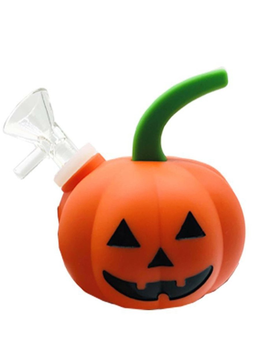 3" Pumpkin silicone glass water pipe - Simple Glass Pipe