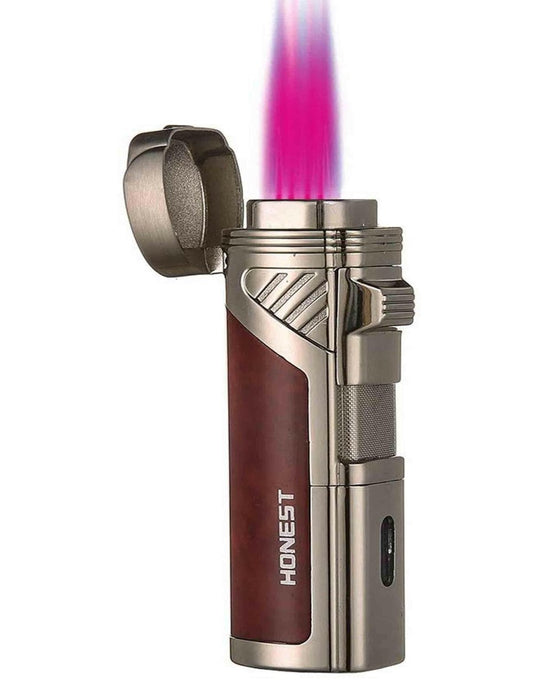 Torch Jet lighter with 4 Quadruple flames refillable. - Simple Glass Pipe