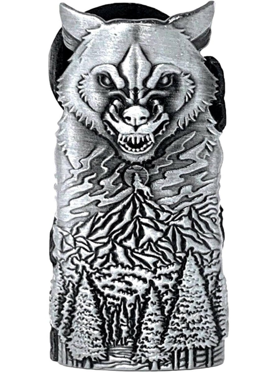 Bear and wolf metal lighter sleeve for BIC J6-size lighter