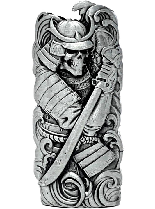Metal Lighter Case Fits BIC in  Samurai  Design Standard Lighter Sleeve Cover Holder