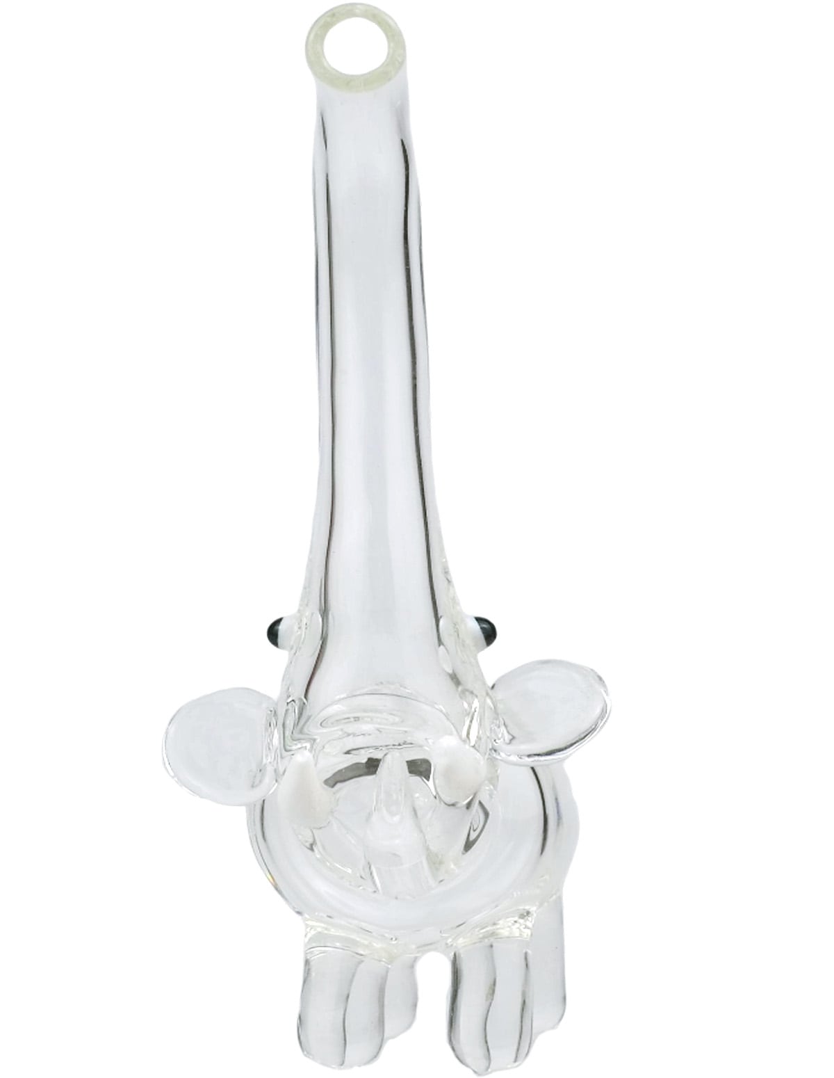 Small and large elephant glass pipe comparison view