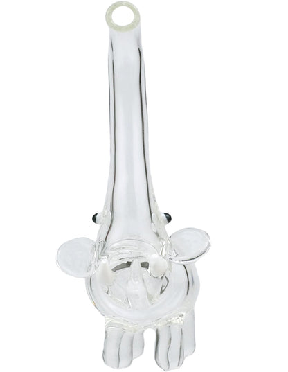 Small and large elephant glass pipe comparison view