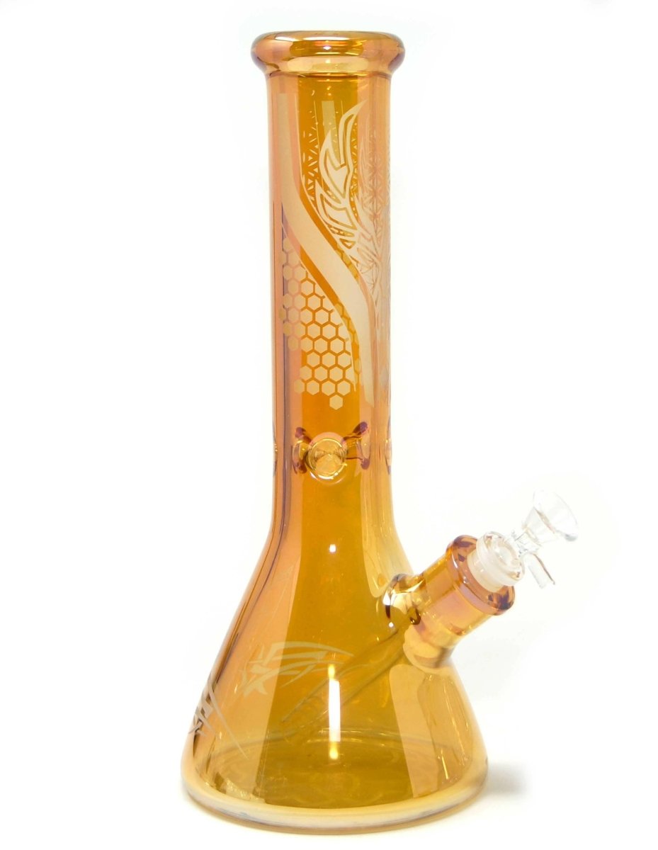 12" 7 mm Thick Heavy Duty Beaker Glass Bong - Simple Glass Pipe