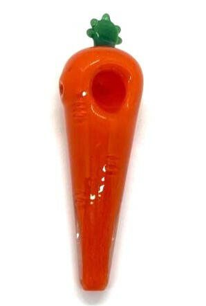 4.5" Carrot Glass Spoon Hand PIpe - Simple Glass Pipe