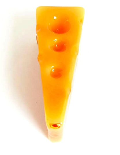 4 inch yellow cheese glass hand pipe