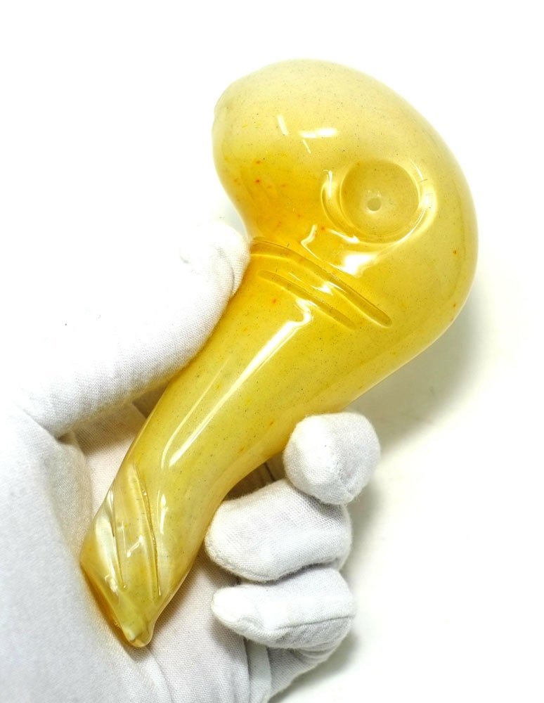 chicken thigh glass spoon pipe side view