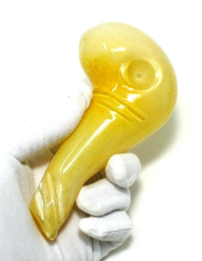 chicken thigh glass spoon pipe side view