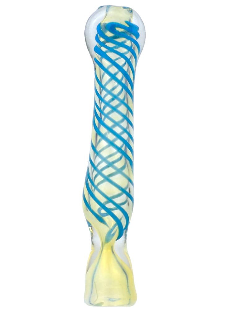 3.5-inch spiral glass chillum with flat mouthpiece