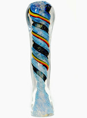 3.5" Dichroic Glass Chillum Pipe - Simple Glass Pipe