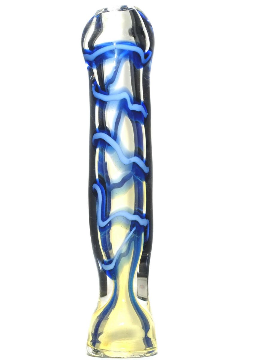 3.5-inch glass chillum with flat mouthpiece