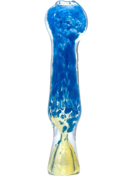 3.4"Swirl Glass Chillum Pipe – Compact and Stylish Design