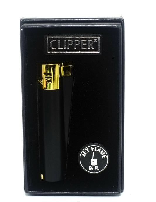 Clipper Classic Cigarette & Cigar Metal Torch Jet Lighter w - Flint Gift Box - Simple Glass Pipe