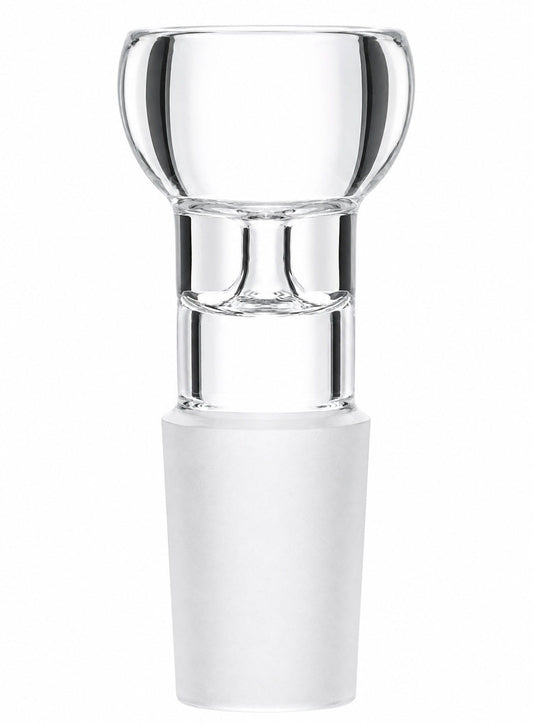 Clear glass cone bowl with male joint