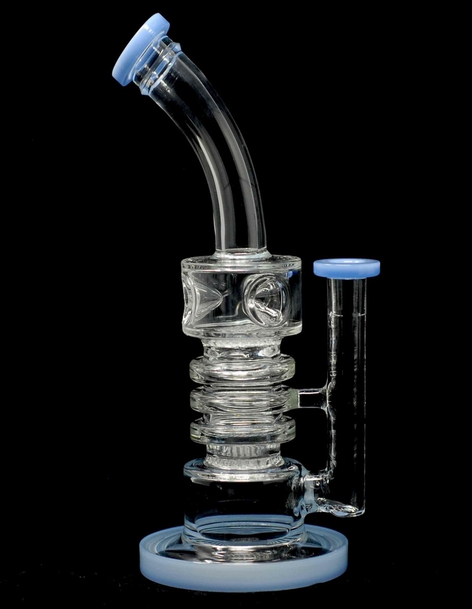 10" Glass Water Pipe with Honeycomb Filter - Simple Glass Pipe