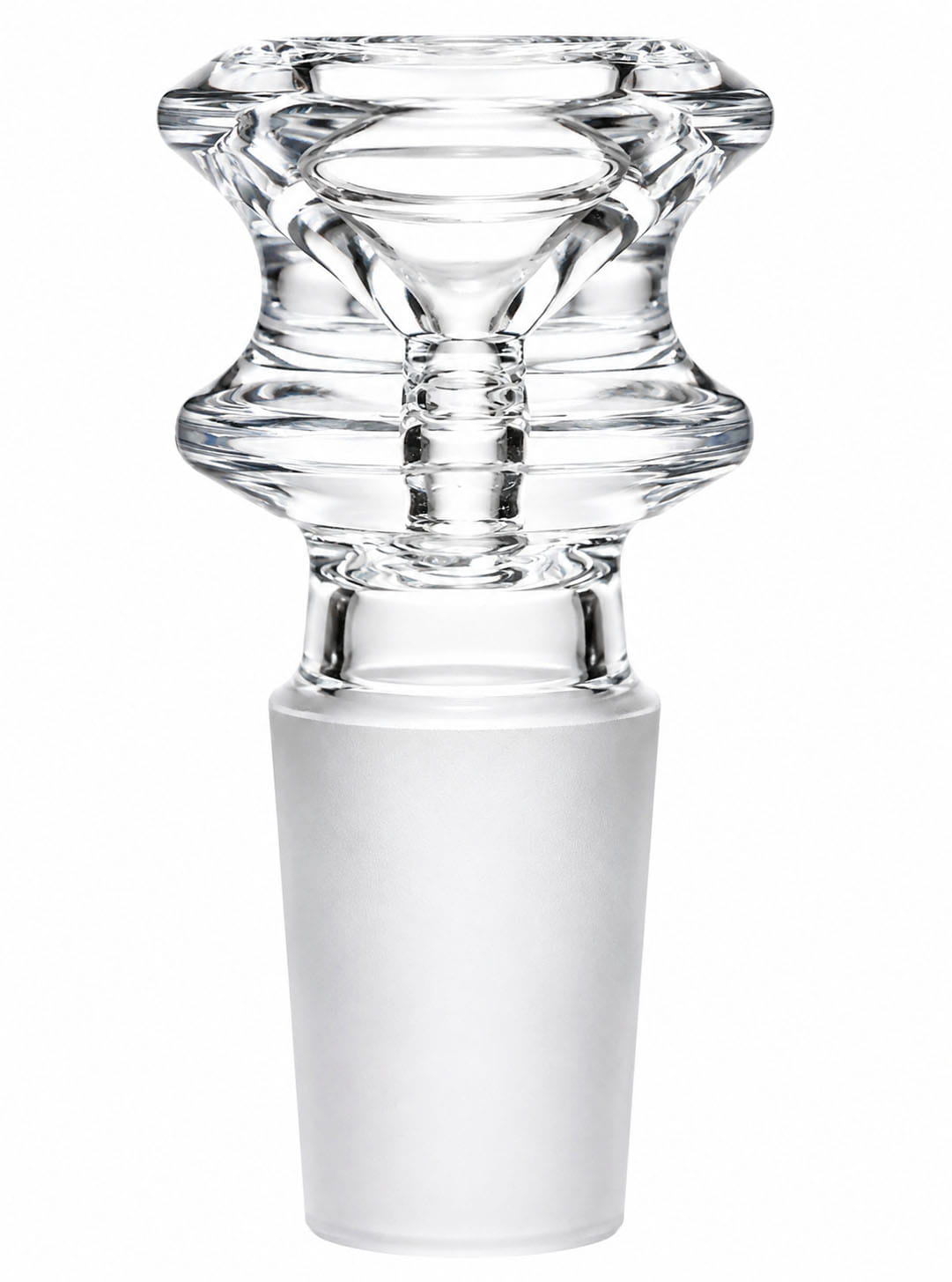 18mm clear glass bowl slide with male joint