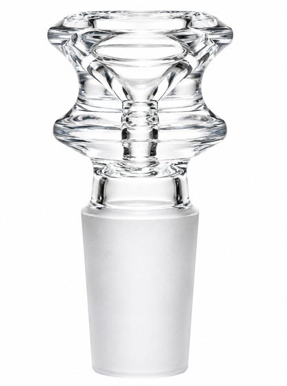 18mm clear glass bowl slide with male joint