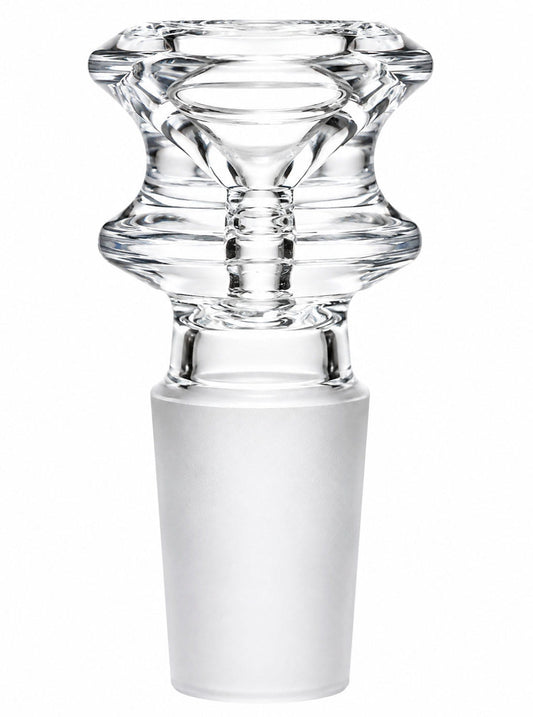 18mm clear glass bowl slide with male joint