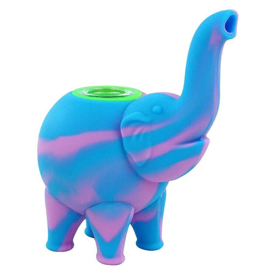 Elephant-shaped silicone hand pipe alternate view