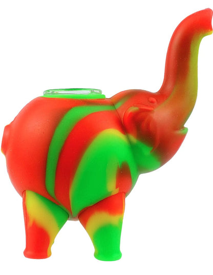 4–5 inch silicone elephant spoon pipe in assorted colors