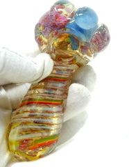 5" Fashion Hair Heavy Shape Glass Hand Pipe - Simple Glass Pipe