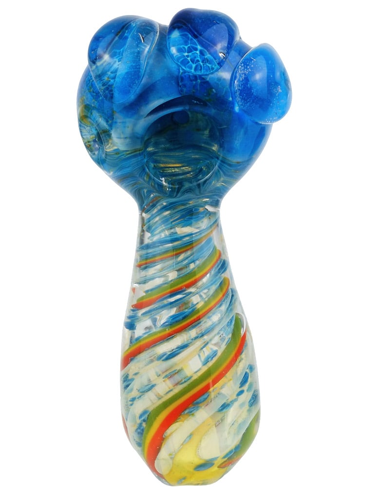 5 inch fashion hair-shaped heavy glass hand pipe