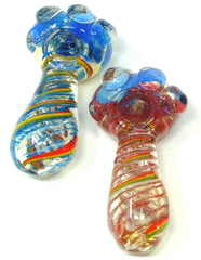 5" Fashion Hair Heavy Shape Glass Hand Pipe - Simple Glass Pipe