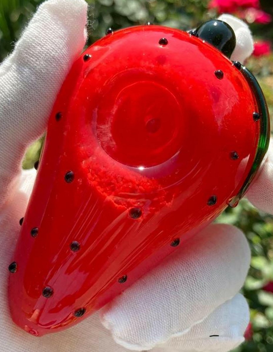 4"Strawberry Glass Smoking Tobacco Pipe - Simple Glass Pipe