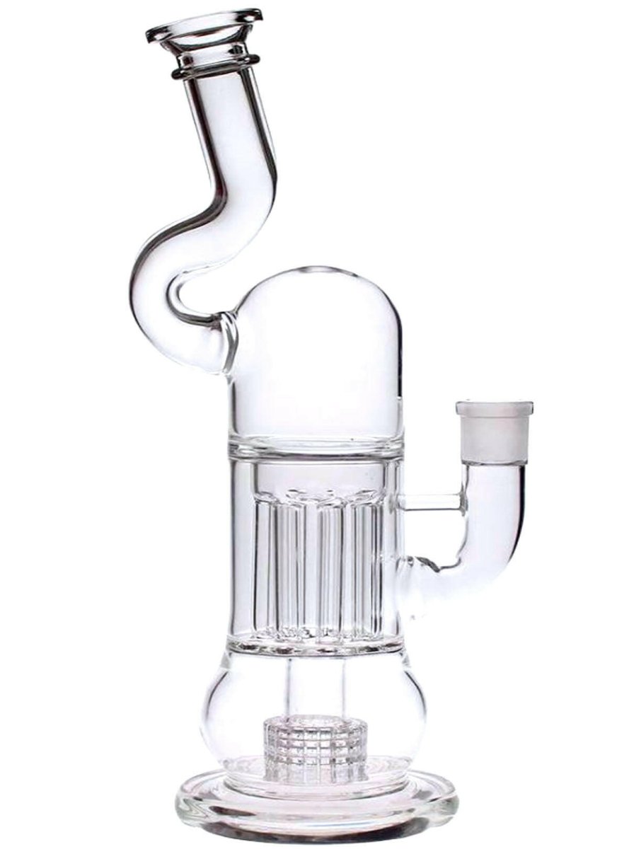 14" Fat Boy Glass Water Bong Pipe - Simple Glass Pipe