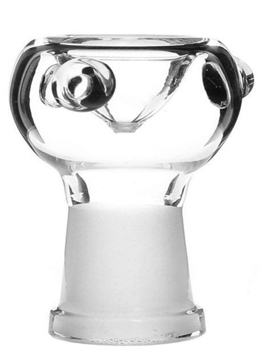 Glass on Glass Dot Female Glass Bowl Set of 2