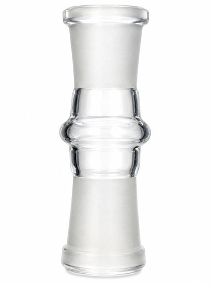 Female-to-female clear glass adapter