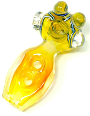 5" Flat Body Glass Hand Spoon Pipe - Simple Glass Pipe