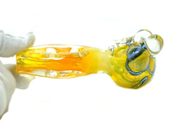 5" Flat Body Glass Hand Spoon Pipe - Simple Glass Pipe