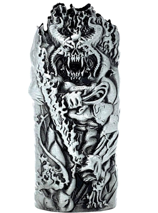 Devil horn flame sword Design Standard Lighter Sleeve Cover Holder Metal Lighter Case Fits BIC