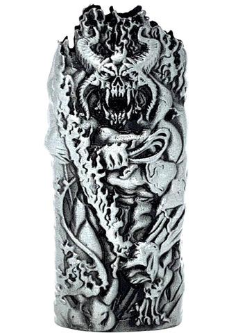 Devil horn flame sword Design Standard Lighter Sleeve Cover Holder Metal Lighter Case Fits BIC